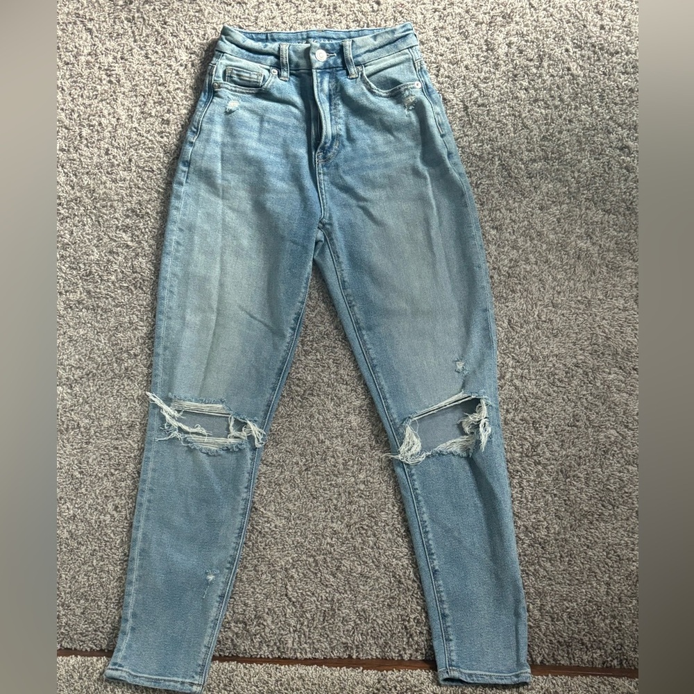 NWOT american eagle mom jeans stretch size 000